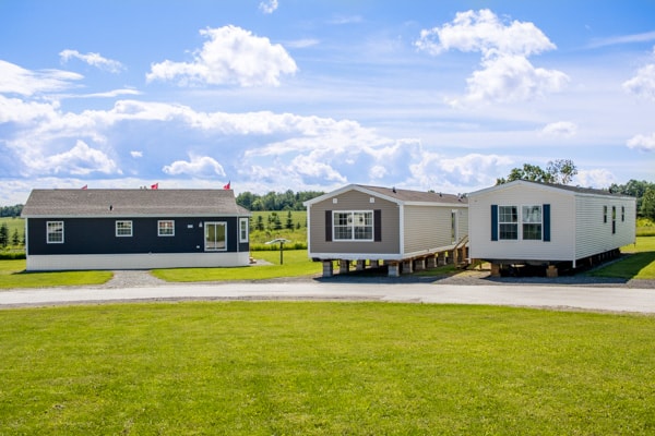 Our display homes in front of the highway